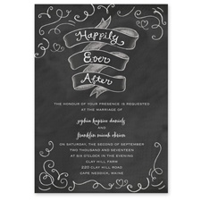 Chalkboard Love Story - Invitation