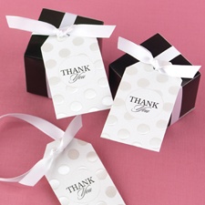 Pearl Dots Thank You Favor Tag