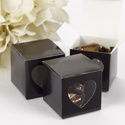 Black Heart Window Favor Boxes - Blank