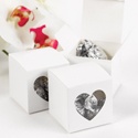 White Heart Window Favor Boxes - Blank