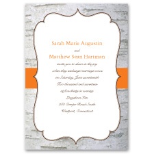 Birch Wood Crest - Invitation