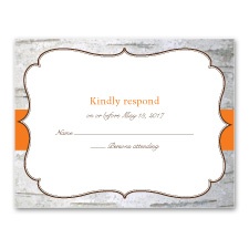 Birch Wood Crest - Response Card and Envelope