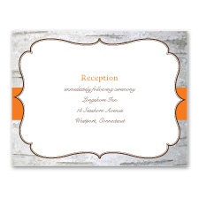 Birch Wood Crest - Reception Card