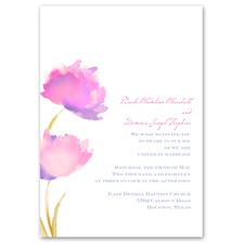 Floral Splash - Fuchsia - Invitation