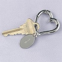 Contemporary Heart Key Ring