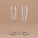 Two Become One Toasting Flutes - Personalized