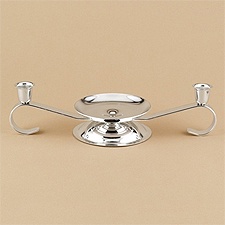 Silver Tone Unity Candle Stand