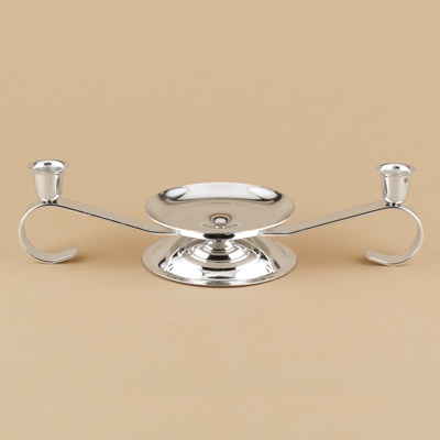 Silver Tone Unity Candle Stand