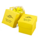 Yellow Favor Boxes (2-Piece) - Personalized