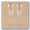 Classic Silver-Rimmed Flutes - Personalized