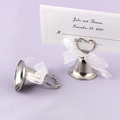 Silver Bell Table Card Holders