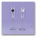 Contemporary Bride and Groom Flutes