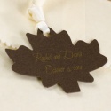 Maple Leaf Favor Tags - Mocha