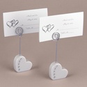 Pearl Heart Place Card Holder