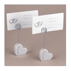 Pearl Heart Place Card Holder