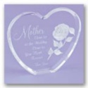 Clear Acrylic Mother's Heart Keepsake