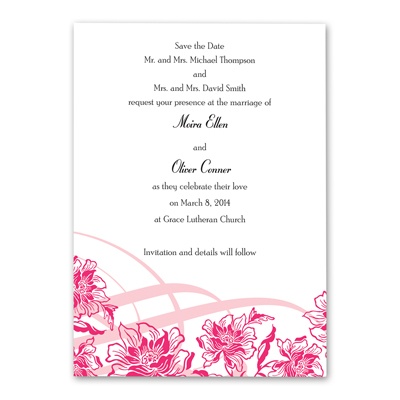 Flowers and Flourishes - Lipstick -Save the date