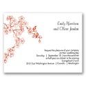 Birds in Cherry Blossoms - Scarlet - Invitation