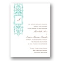Framed Monogram - Lagoon - Invitation