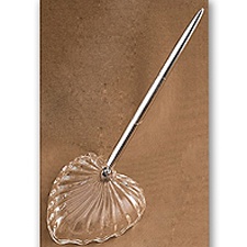 Silver Pen With Crystal Heart Base