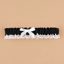 Black Satin Garter