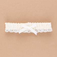 Ecru Satin Garter