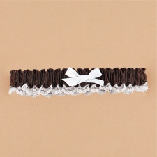 Mocha Satin Garter