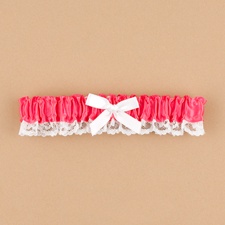 Fuchsia Satin Garter