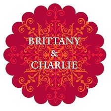 Scalloped Favor Labels - Scarlet