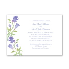 Watercolor Roses - Hydrangea Purple - Invitation