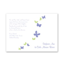 Butterflies in Flight - Hydrangea - Invitation