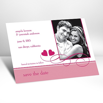 Two Hearts Save the Date - Lipstick