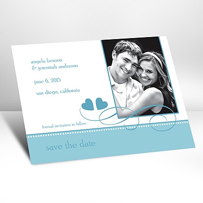 Two Hearts Save the Date - Palm