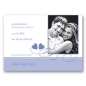 Two Hearts Save the Date - Hydrangea