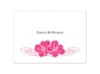 Lipstick Pair of Flowers - Note Card and Envelope