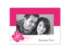Pair of Flowers Photo Thank You Card and Envelope - Lipstick