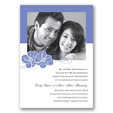 Hydrangea Pair of Flowers - Photo Invitation