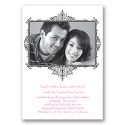 Flourish Frame Photo Invitation - Ebony