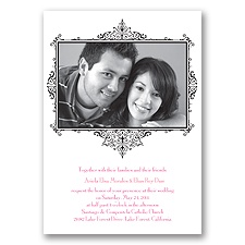 Ebony Flourish Frame - Photo Invitation