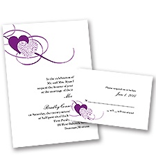 Close at Heart - Grapevine - Invitation with Free Respond Card