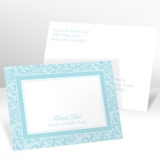 Filigree Frame - Sea - Thank You Postcard