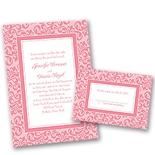 Filigree Frame - Petal - Invitation with Free Respond Card