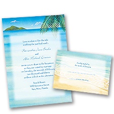 Ocean View - Invitation with Free Respond Card