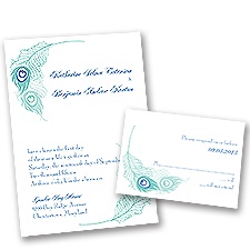 Feather Fancy - Invitation with Free Response Card