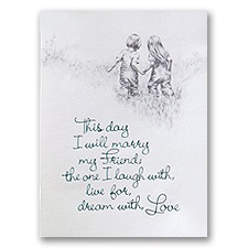 Childhood Friends in White - Invitation