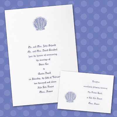 Stylized Perfection Shell Invitation Customize your wedding 