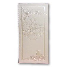 Pearl Embossed Doves Program - Blank