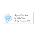 Flowers and Flourishes - Cornflower - Print Your Own Mailing Label