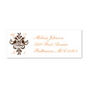 Framed Monogram - Chocolate - Print Your Own Mailing Label