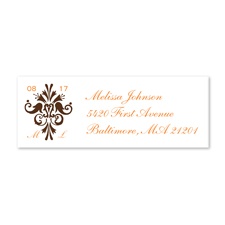 Framed Monogram - Chocolate - Print Your Own Mailing Label